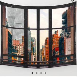 88” by 104” New York City Window tapestry